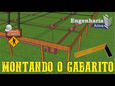 Como montar o Gabarito de Obra (Parede no esquadro)