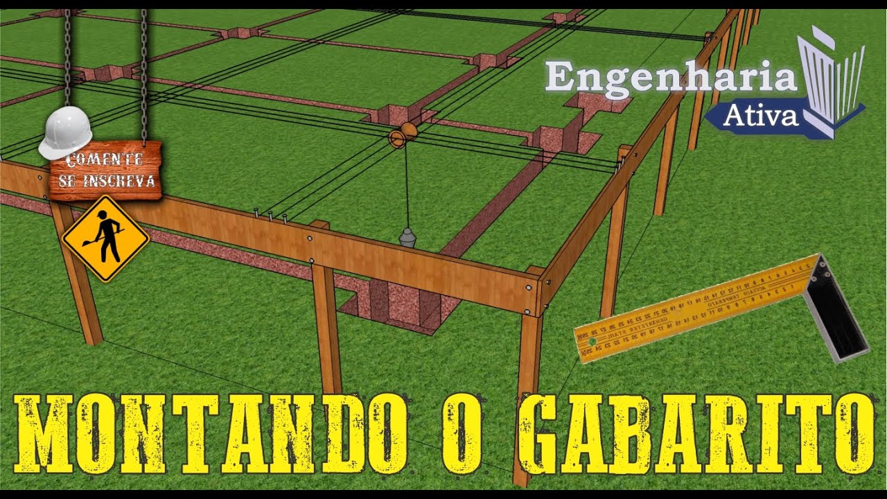 Como montar o Gabarito de Obra (Parede no esquadro)