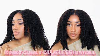 PRE-CUT KINKY CURLY WEAR & GO WIG FOR BEGINNER'S! | ft. Curlyme | cassiekaygee