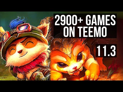 TEEMO vs GNAR (TOP) | 6/0/2, 2900+ games, 2.4M mastery, Rank 10 Teemo | EUW Master | v11.3