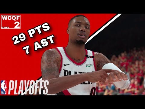 Damian Lillard Full Highlights vs Thunder (04.16.2019) 2019 Playoffs WCQF Game 2 NBA 2K19