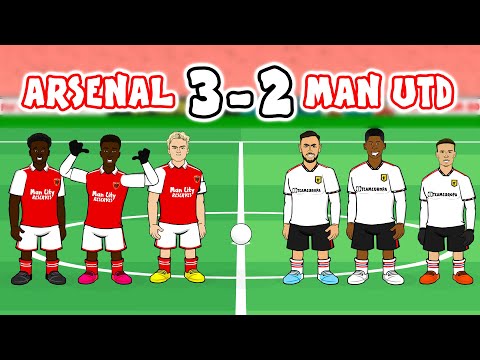 3-2! Arsenal vs Man Utd - NKETIAH IS IN THE ROOM! (Parody Goals Highlights 2023 Saka Rashford)