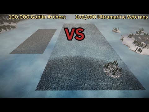 100,000 Goblin Archers Versus 100,000 Ultramarine Veterans || Ultimate Epic Battle Simulator 2