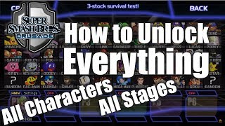 Super Smash Bros Crusade v0.9.2 - How to Unlock Everything (Quick)