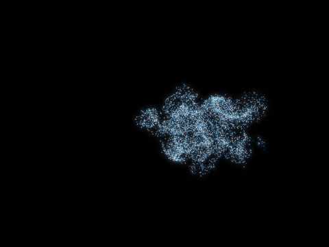 After Effects Particle advection test 3. Small gas particles in the air. Free asset