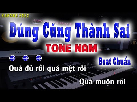 Đúng Cũng Thành Sai - Karaoke Tone Nam | song nhien karaoke