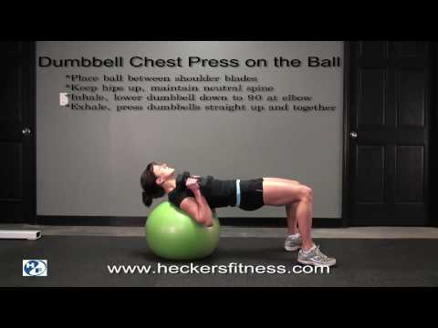 Dumbbell Chest Press on Stability Ball