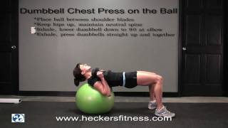 Dumbbell Chest Press on Stability Ball exercise video thumbnail