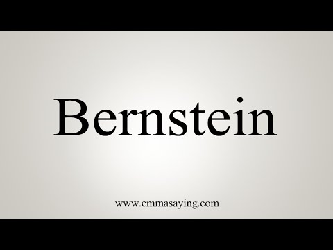 How To Say Bernstein