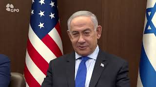 ראש הממשלה בנימין נתניהו נפגש עם חבר הקונגרס הרפובליקני דייוויד קוסטוף (עדכוני משרד ראש הממשלה) - התמונה מוצגת ישירות מתוך אתר האינטרנט יוטיוב. זכויות היוצרים בתמונה שייכות ליוצרה. קישור קרדיט למקור התוכן נמצא בתוך דף הסרטון