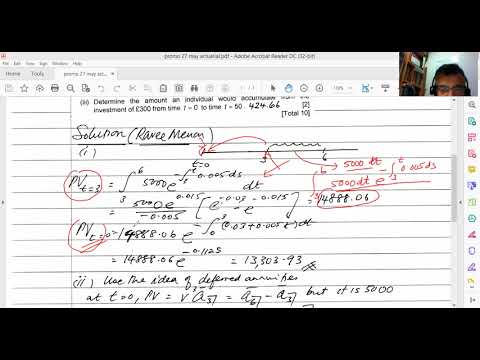 Actuarial Mathematics (CM1) tutorial video