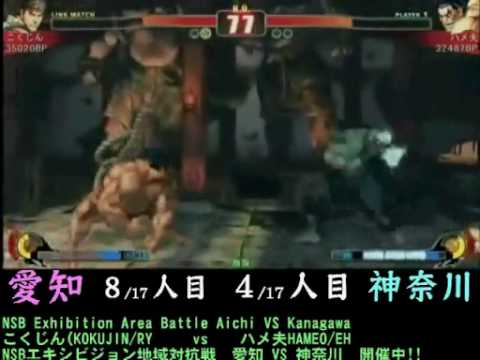 SF4:Kokujin (Ry) vs Hame Otto (Ho) - Team Aichi vs Team Kanagawa - NSB Exhibition Area Battle