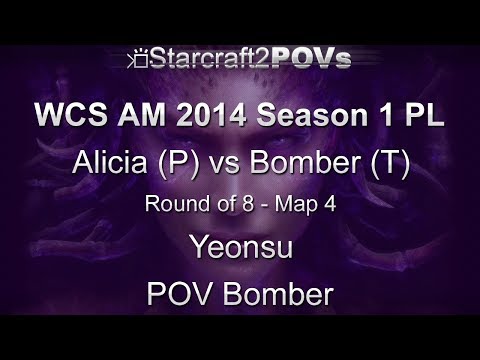SC2 HotS - WCS AM 2014 S1 PL - Alicia vs Bomber - Ro8 - Map 4 - Yeonsu - Bomber