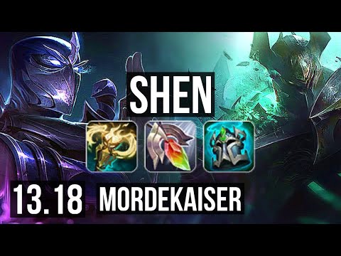 SHEN vs MORDEKAISER (TOP) | 1.6M mastery, 7/4/18, 300+ games | EUW Master | 13.18