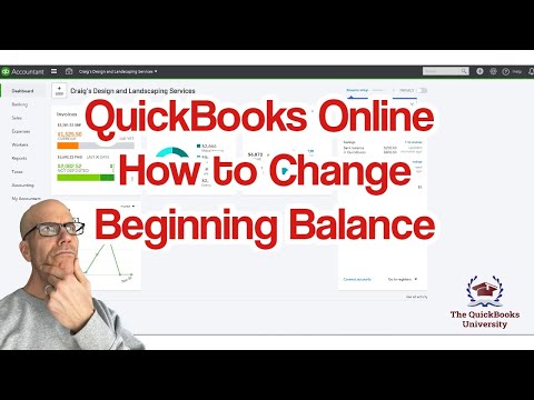Quickbooks Online How to Change Beginning Balance