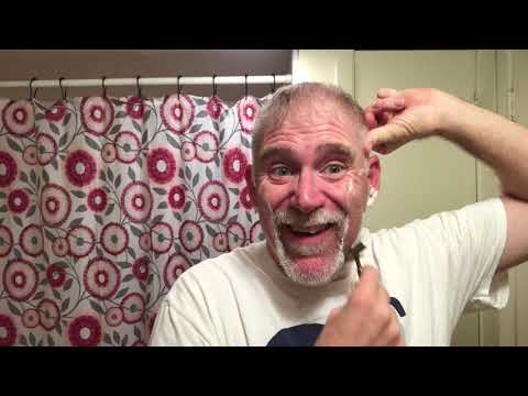 Fuzzy shaves with a Valet Autostrop and Boots shave stick.