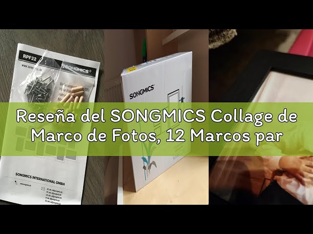 Vídeo relacionado con SONGMICS Marcos de fotos, Juego de 10, Dos de 20 x 25 cm, Cuatro de 13 x 18 cm, Cuatro de 10 x 15 cm, PS y MDF, Protección de Plástico, Roble Natural, Blanco Nube, Beige Natural