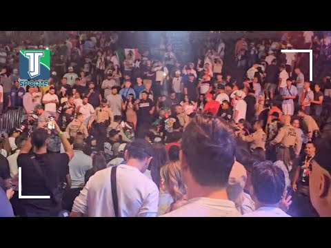 ¡AY TIRO! El PLEITO en las GRADAS durante el PESAJE entre Saúl "Canelo" Álvarez y Terrence Crawford