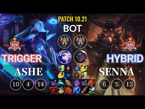 APK Trigger Ashe vs APK HyBrid Senna Bot - KR Patch 10.21