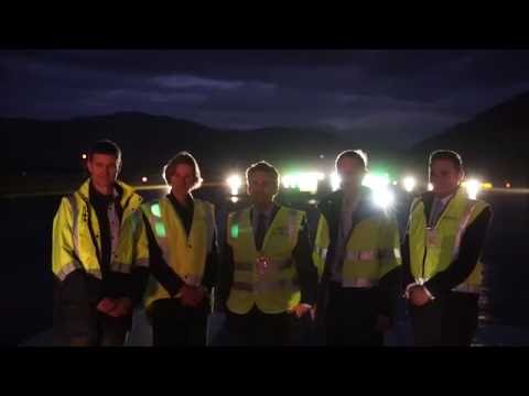 Lighting up Queenstown Airport - switching on the runway lights