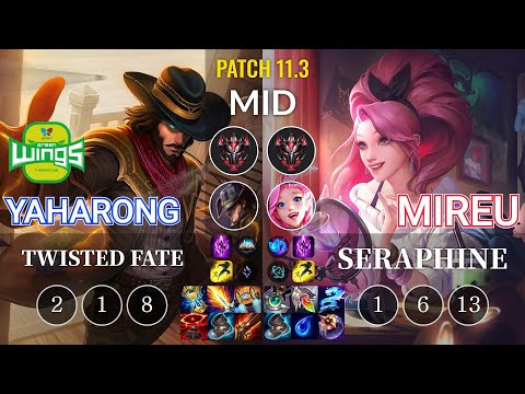 JAG Yaharong Twisted Fate vs Mireu Seraphine Mid - KR Patch 11.3