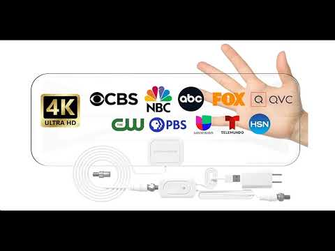 ULTRAVIZION Patented Transparent Indoor Amplified 4K HD TV Antenna