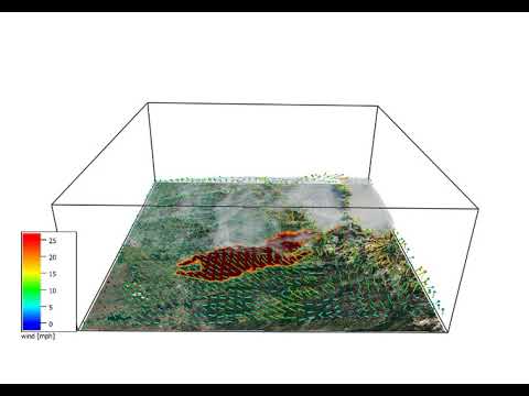 Caldor Fire 2021 WRF-SFIRE visualization