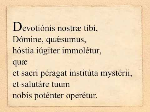 Feriæ IV & Sabbatis Adventus - Oratio super oblata