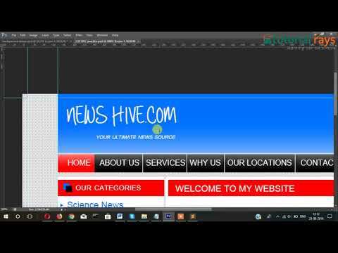 1 PSD To HTML5 | Creating Basic layout Tutorial Rays | By Umar Rahman