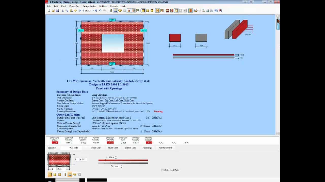 MasterSeries Masonry - Structural Design Software
