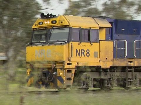 Pacific National "NR class" on container freight train at Longwood, Victoria - Trains in Australia