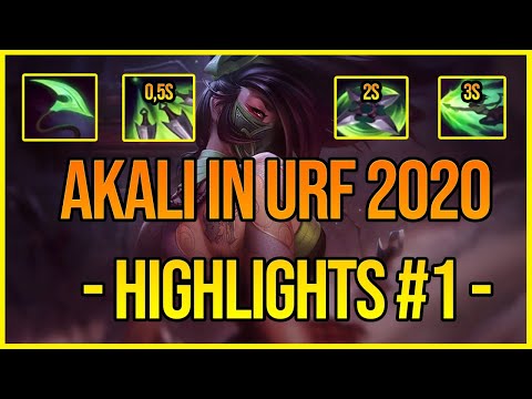 AKALI IN URF - BEST CHAMPION? - HIGHLIGHTS #1 - League of Legends - URF 2020 Gameplay Montage