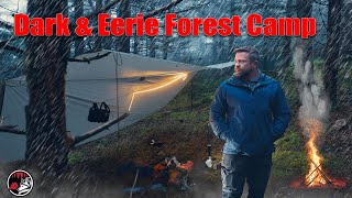 Heavy Rain Camping in One of the Darkest, Spookiest of Forest