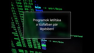 Programok letiltása a tűzfalban Windows 10 rendszerben.