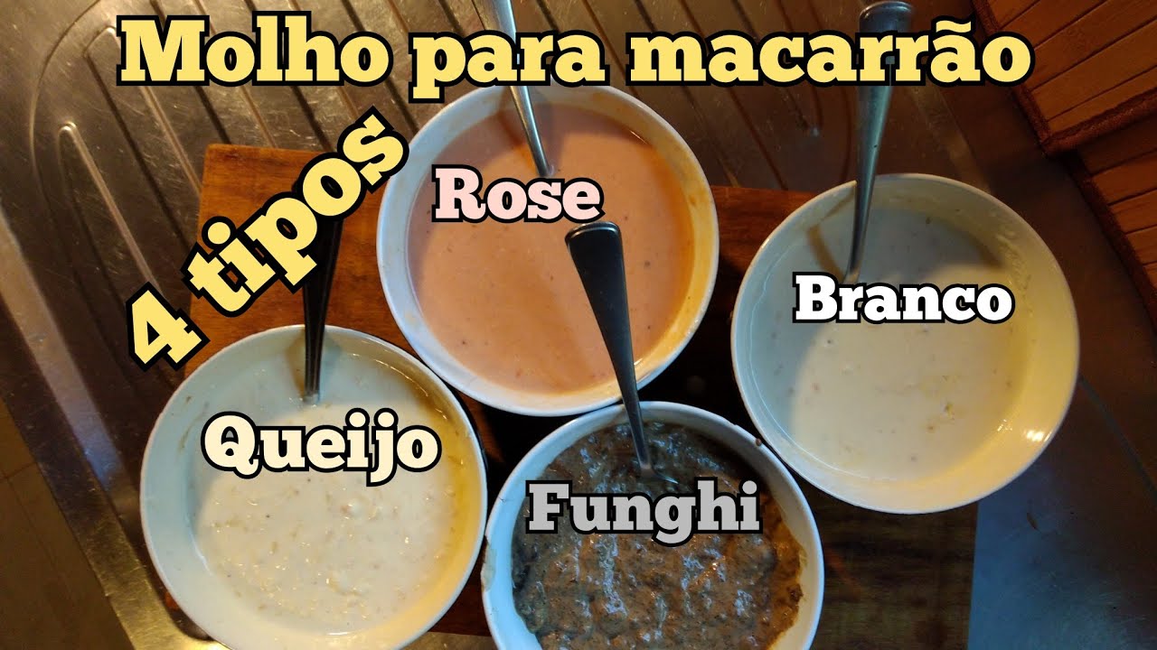 MOLHO PARA MACARRÃO - 4 tipos diferentes