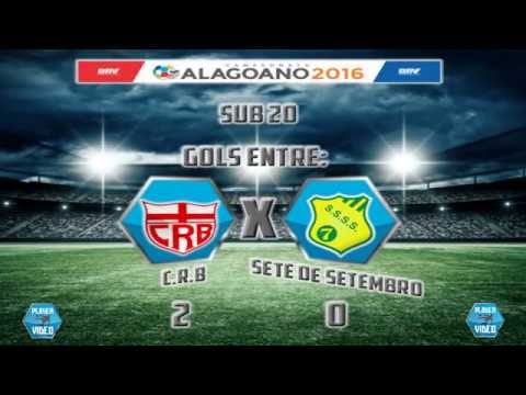 GOLS CRB X SETE DE SETEMBRO 1º JOGO DA FINAL CAMPEONATO ALAGOANO SUB 20 - 2016