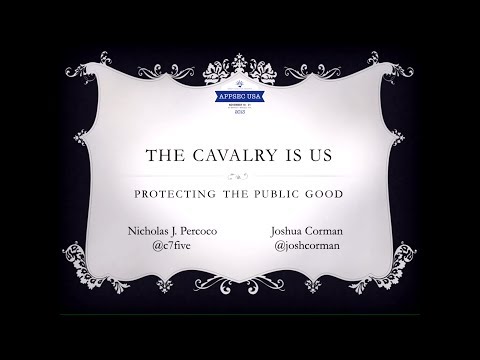 Image thumbnail for talk The Cavalry Is US: Protecting the public good