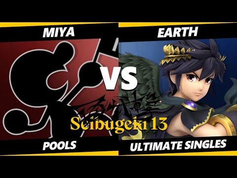 Seibugeki 13 - Miya (Game & Watch) Vs. Earth (Dark Pit) Smash Ultimate - SSBU