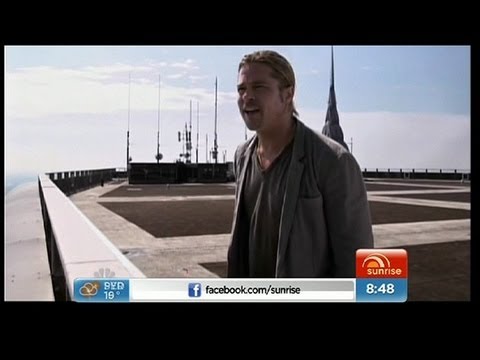 Brad Pitt shows off yodelling skills