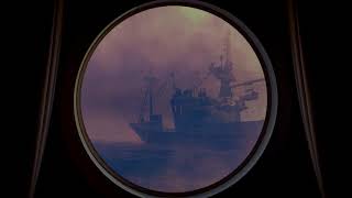 ⚓ Rain, Thunder and Ocean Sounds Aboard of a Fishing Boat. Soundscape Video for Relaxing & Sleeping