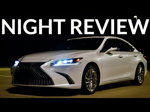 Triple Beam! 2021 Lexus ES Night Review (Adaptive Lights, Ambient Lights, Etc.)