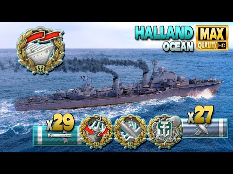 Destroyer Halland: Exciting game on the open Ocean - World of Warships