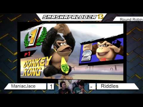 SmashaPalooza 13: Round Robin - MaNiAcJaCe (Donkey Kong, Marth) vs Riddles (Donkey Kong, Fox)