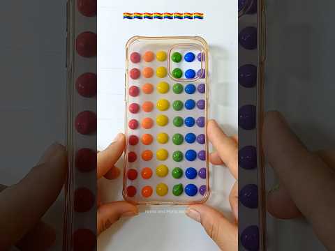 Satisfying Phone case Painting with rainbow flag || #smartphone #artwork #colors #shorts