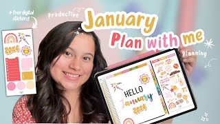 Plan with Me | January 2024 + Free Stickers! ✨