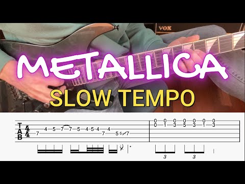 Metallica - The Unforgiven - Guitar Solo with tabs normal speed and slow tempo