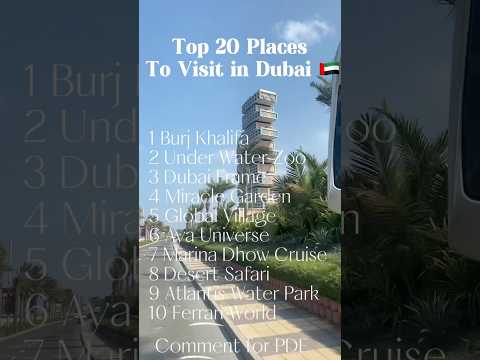 Top 20 places to visit Dubai 🇦🇪🇷🇺 #ravindutravel #dubaitravelguide #дубай #thingstodubai
