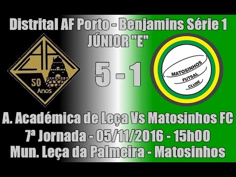 Distrital Benjamim S1 - AF Porto - 7ª Jorn. "A. Académica de Leça Vs Matosinhos Futsal C." 2016/17