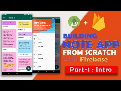 Android Note Taking App Tutorial With Firebase From Scratch | Part-1 | Android Studio Project