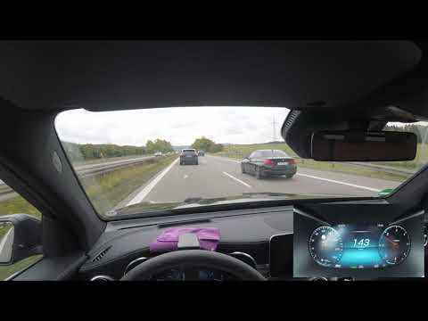 Mercedes Benz GLC 400d - Autobahn POV fast run to topspeed